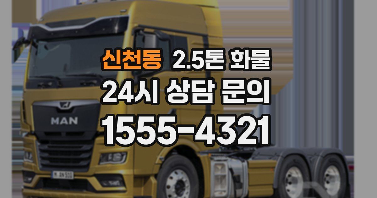 신천동 2.5톤 화물