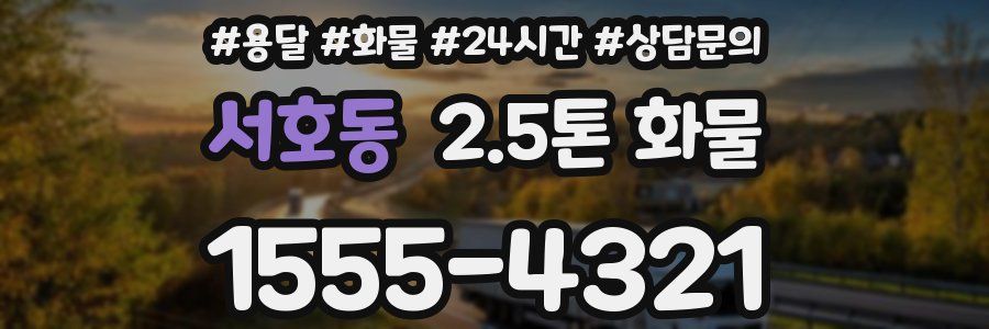 서호동 2.5톤 화물