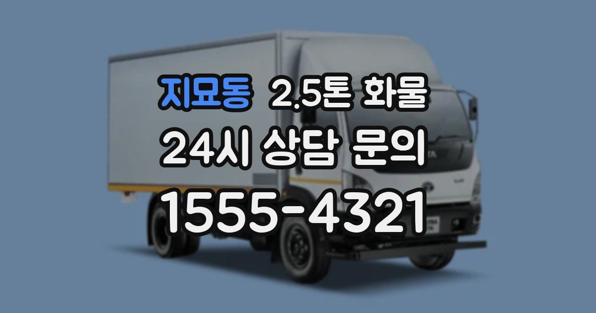 지묘동 2.5톤 화물