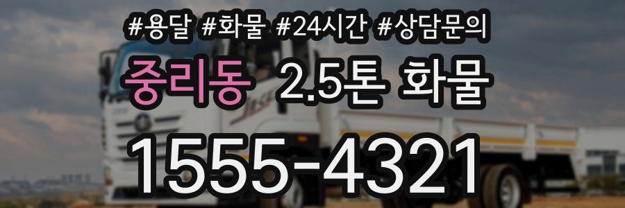 중리동 2.5톤 화물