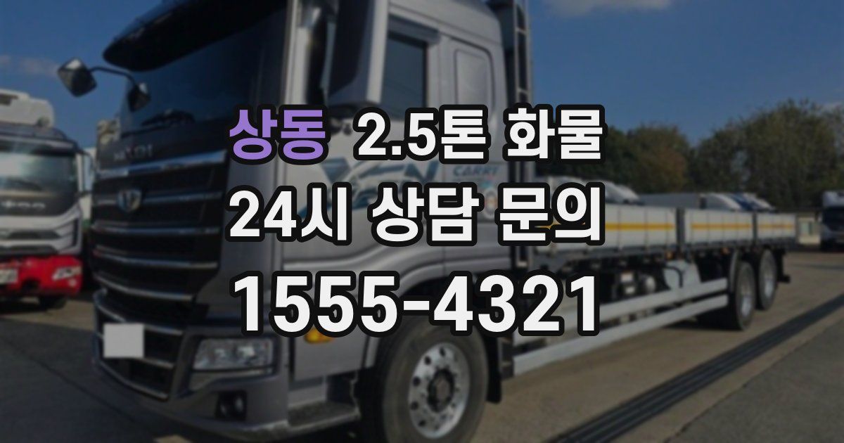 상동 2.5톤 화물