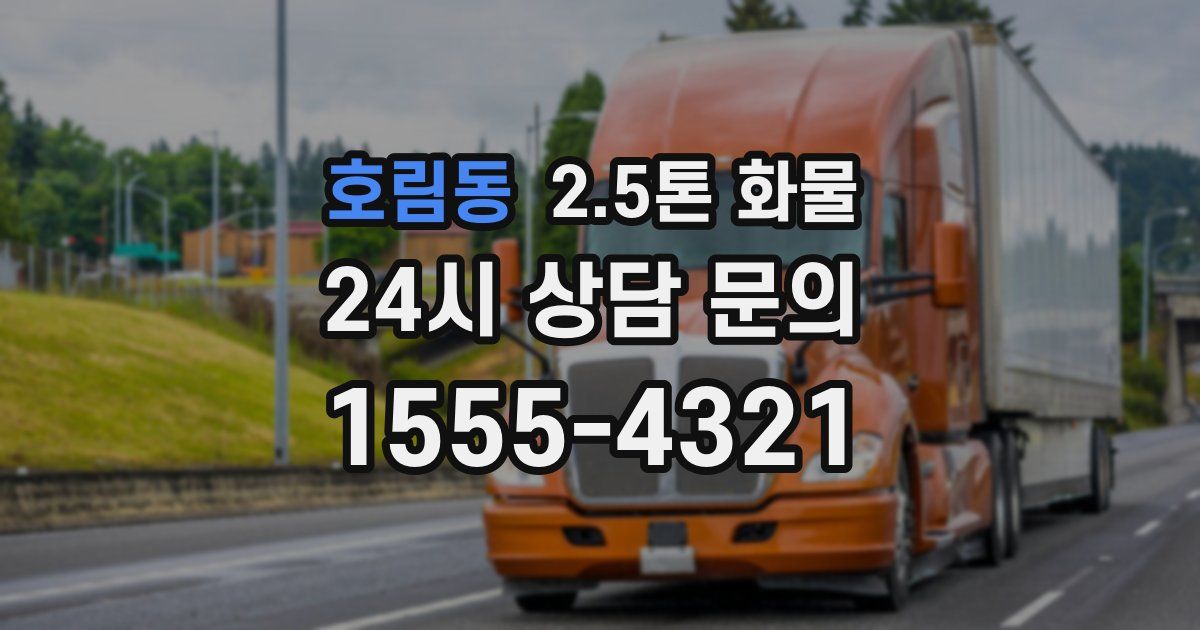 호림동 2.5톤 화물