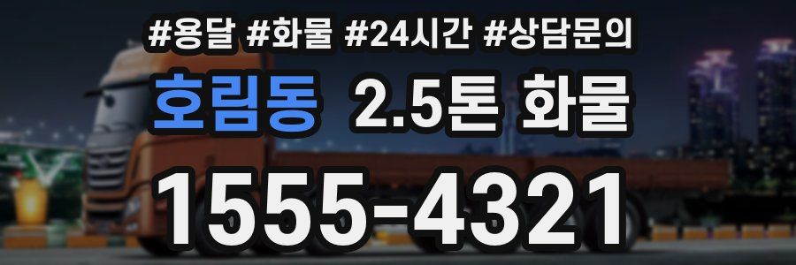 호림동 2.5톤 화물