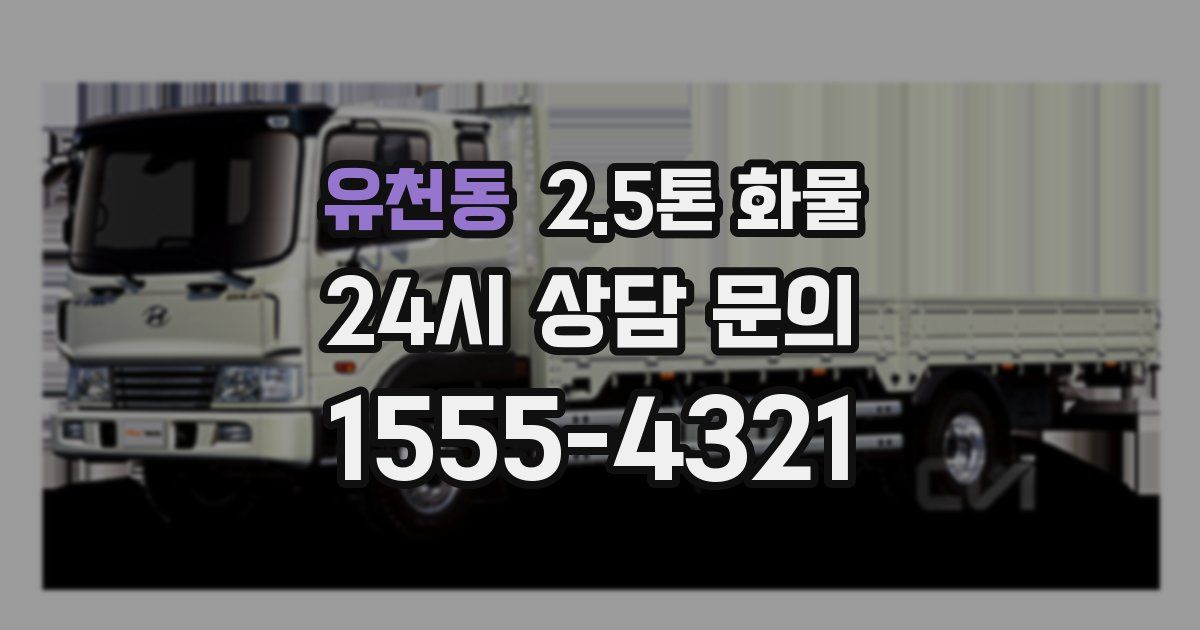유천동 2.5톤 화물