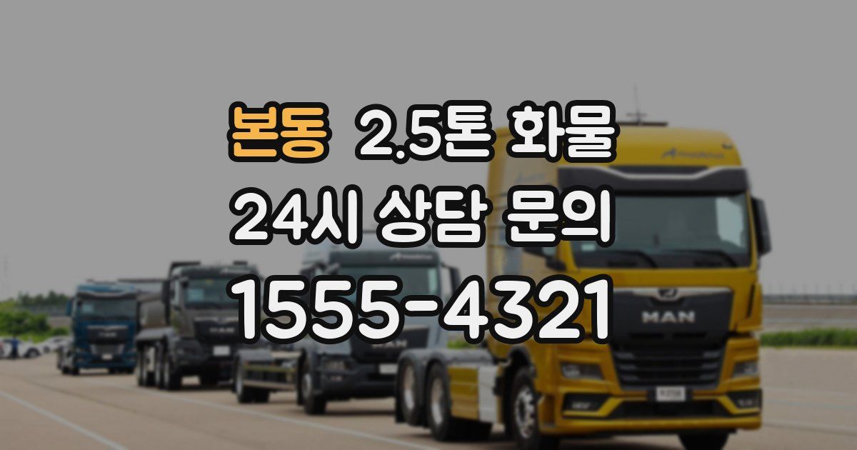 본동 2.5톤 화물