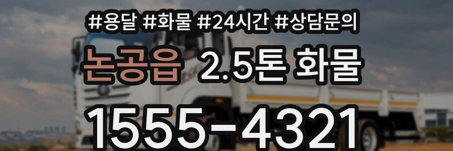 논공읍 2.5톤 화물