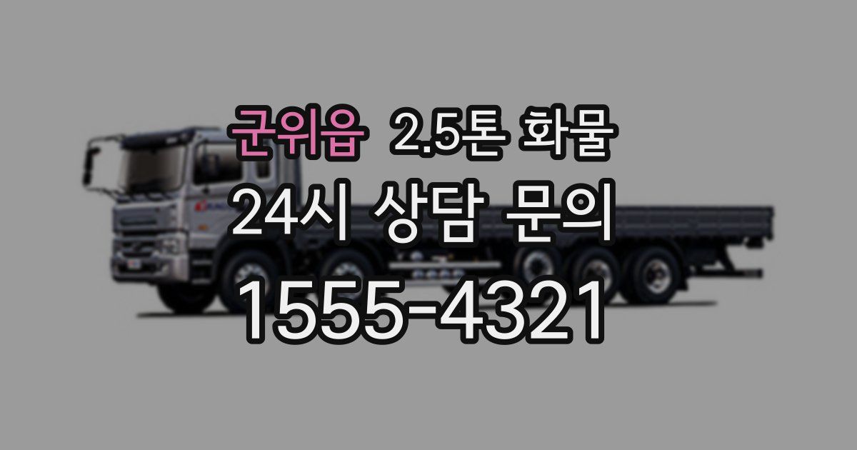 군위읍 2.5톤 화물