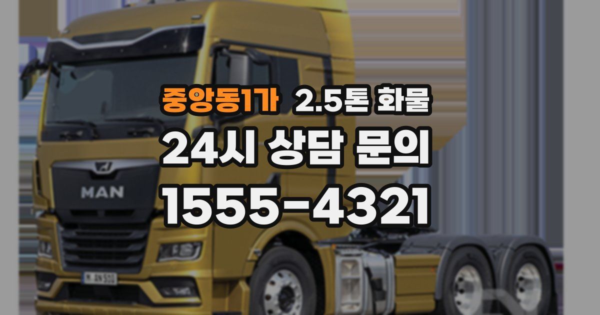 중앙동1가 2.5톤 화물
