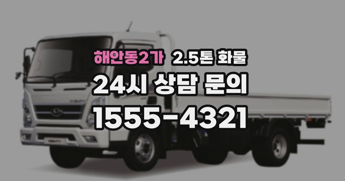 해안동2가 2.5톤 화물