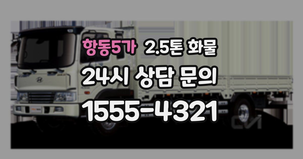 항동5가 2.5톤 화물
