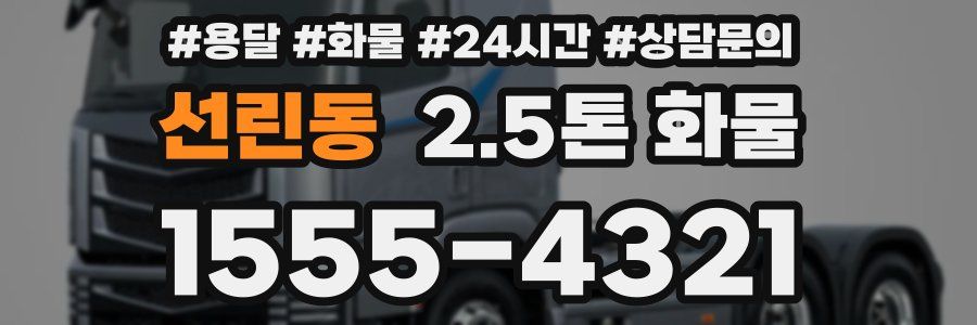 선린동 2.5톤 화물