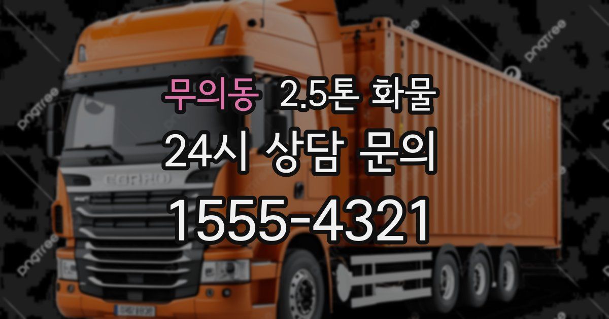 무의동 2.5톤 화물
