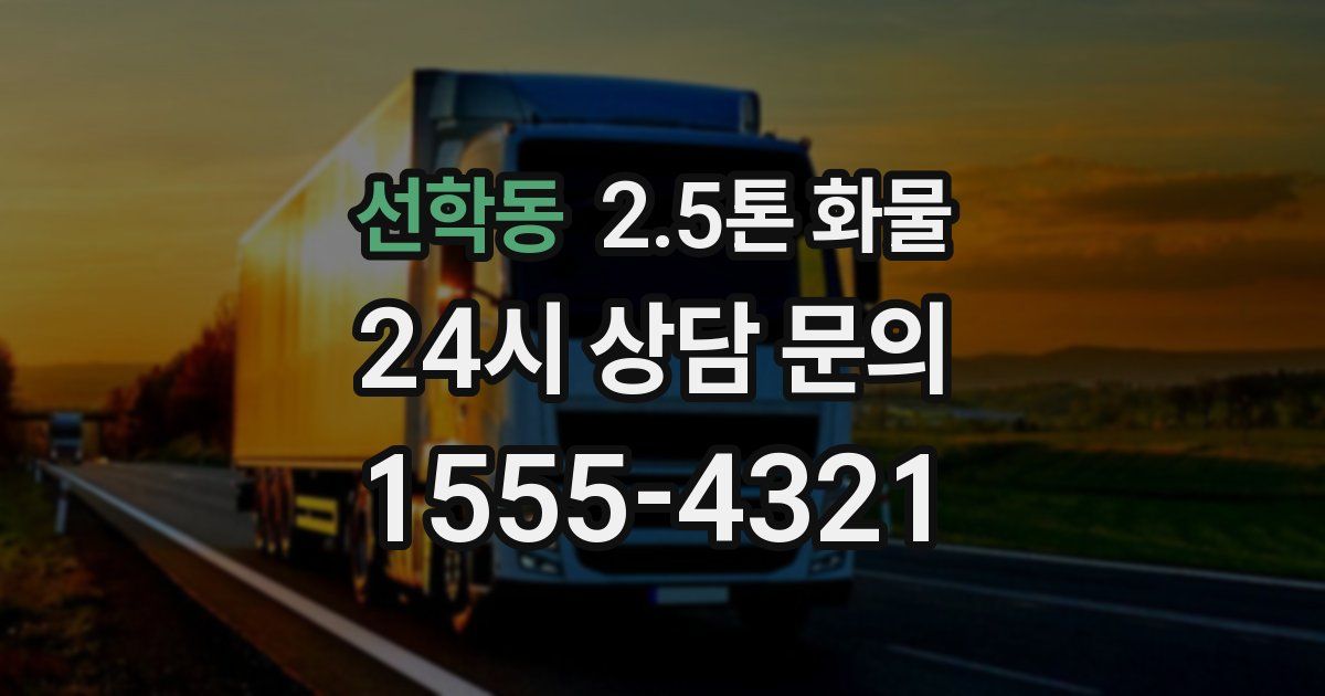 선학동 2.5톤 화물