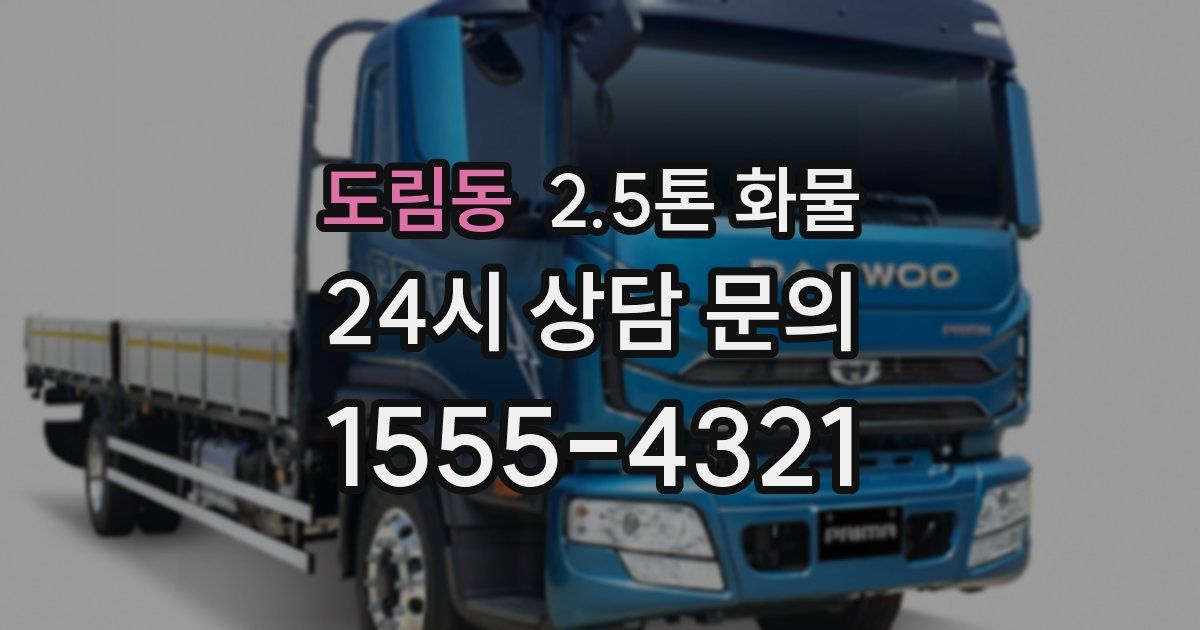 도림동 2.5톤 화물