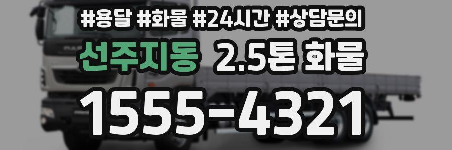 선주지동 2.5톤 화물