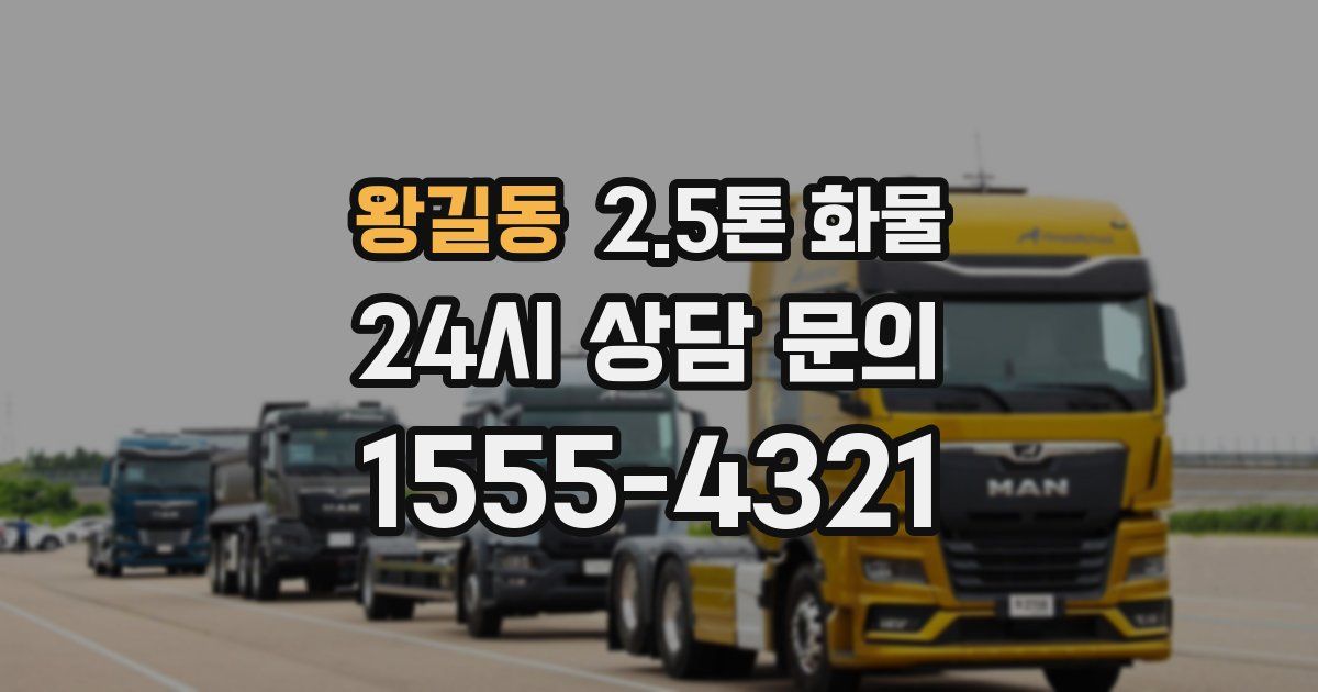왕길동 2.5톤 화물