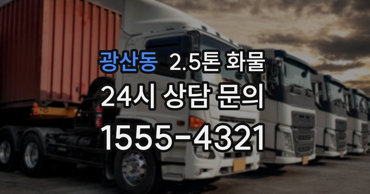 광산동 2.5톤 화물