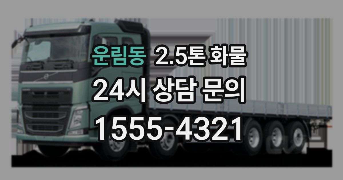 운림동 2.5톤 화물