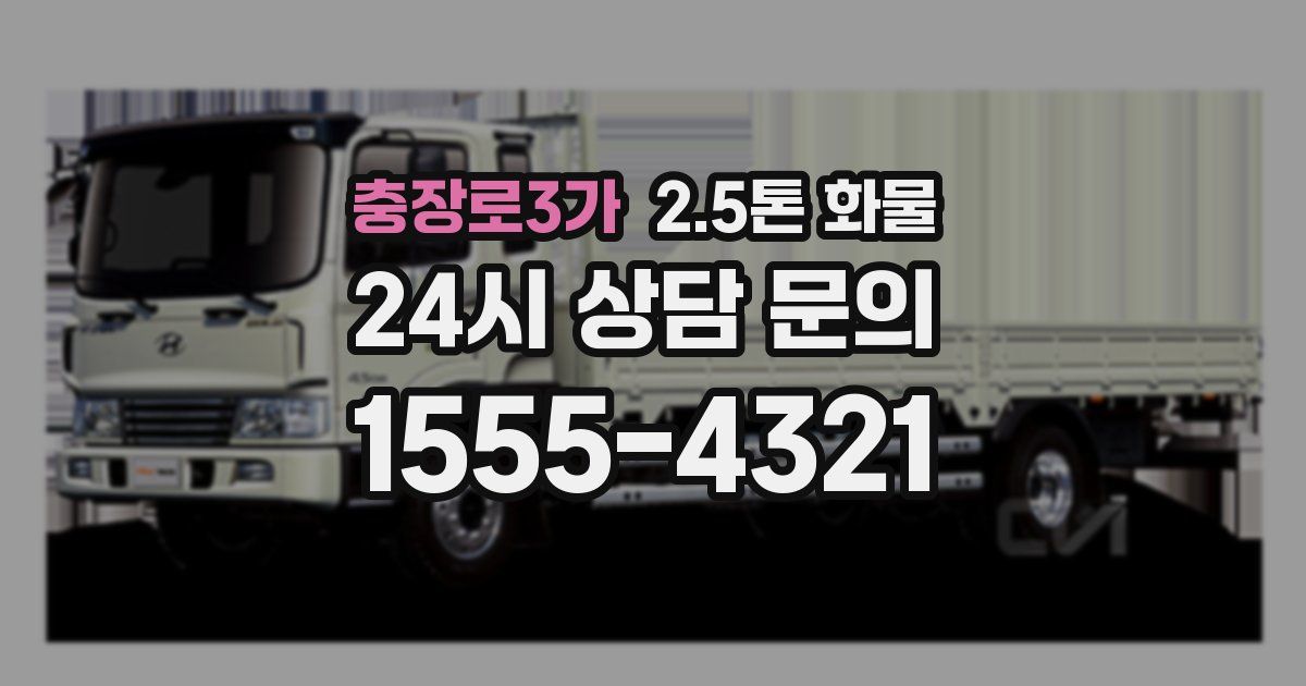 충장로3가 2.5톤 화물