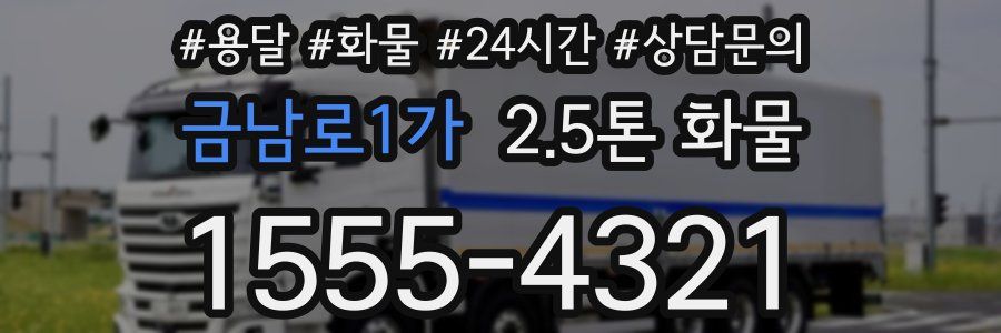 금남로1가 2.5톤 화물