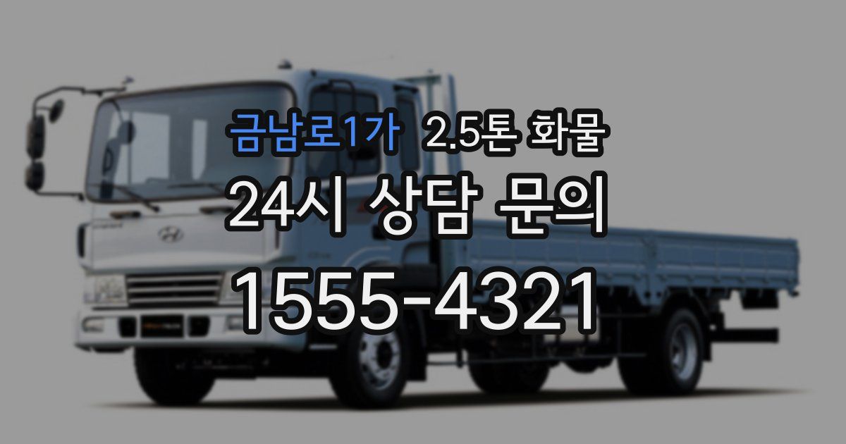 금남로1가 2.5톤 화물