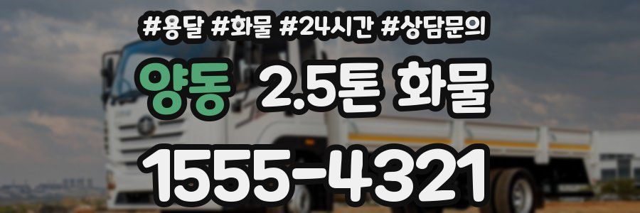 양동 2.5톤 화물