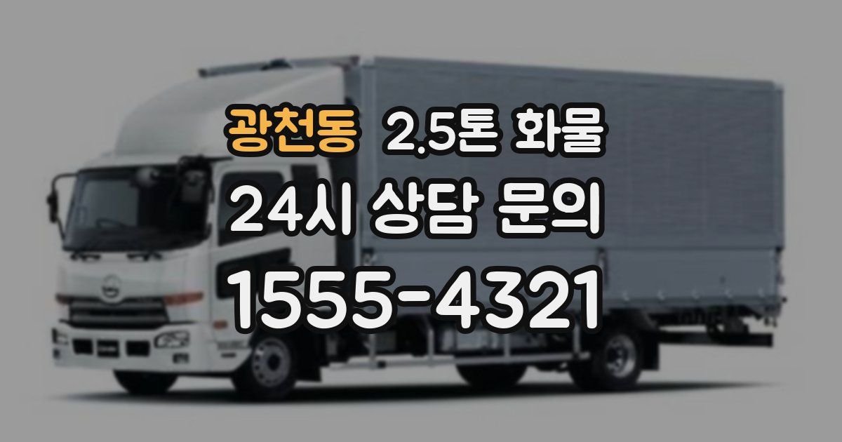 광천동 2.5톤 화물