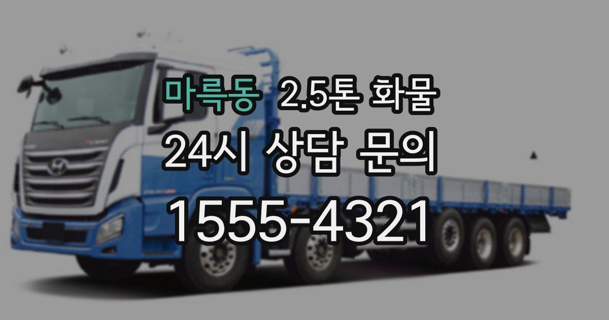마륵동 2.5톤 화물