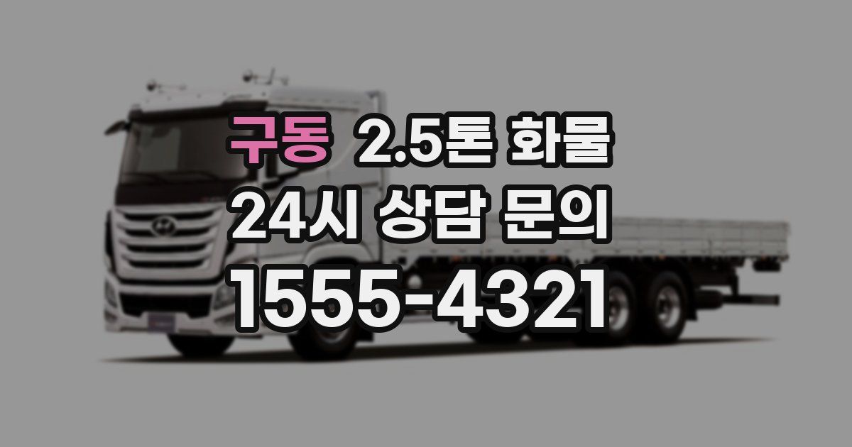 구동 2.5톤 화물