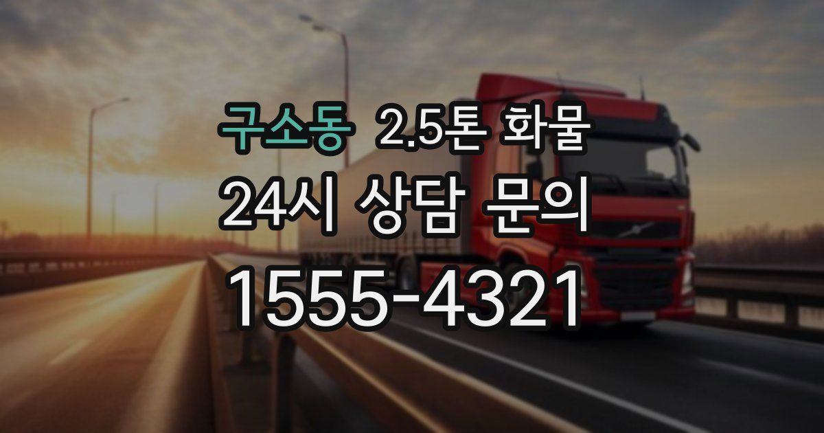 구소동 2.5톤 화물