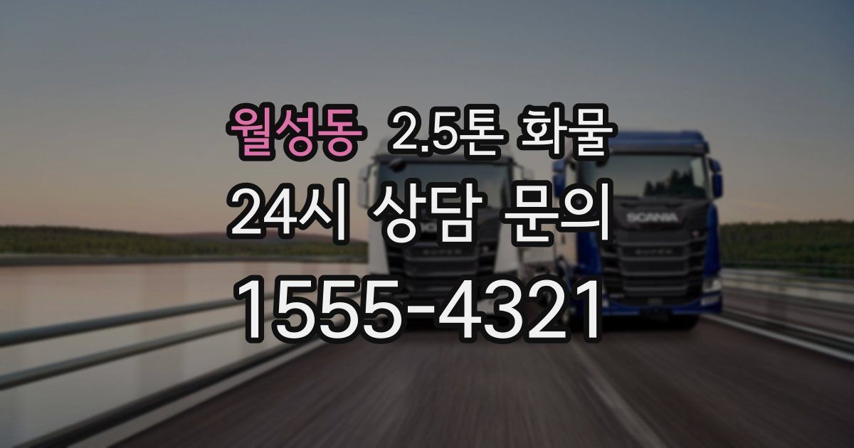 월성동 2.5톤 화물