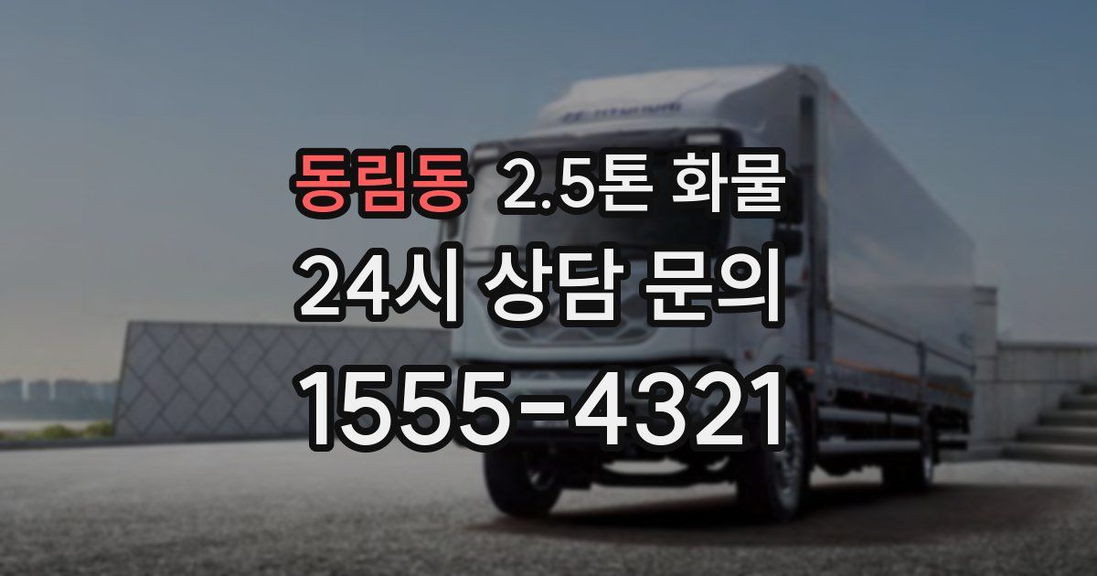 동림동 2.5톤 화물