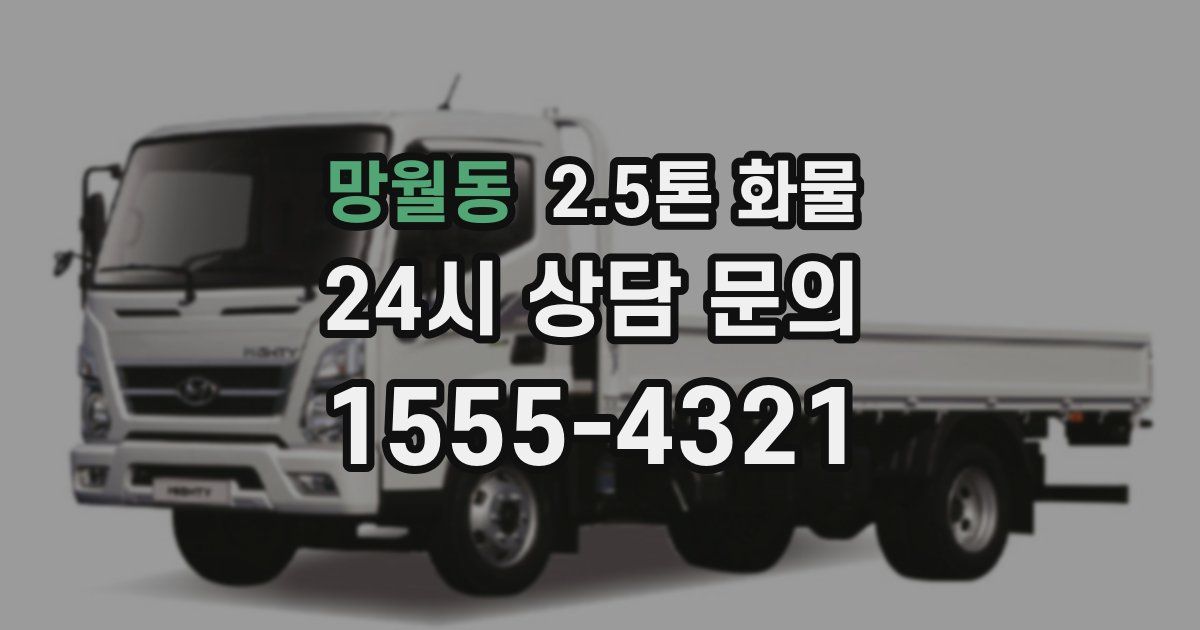 망월동 2.5톤 화물