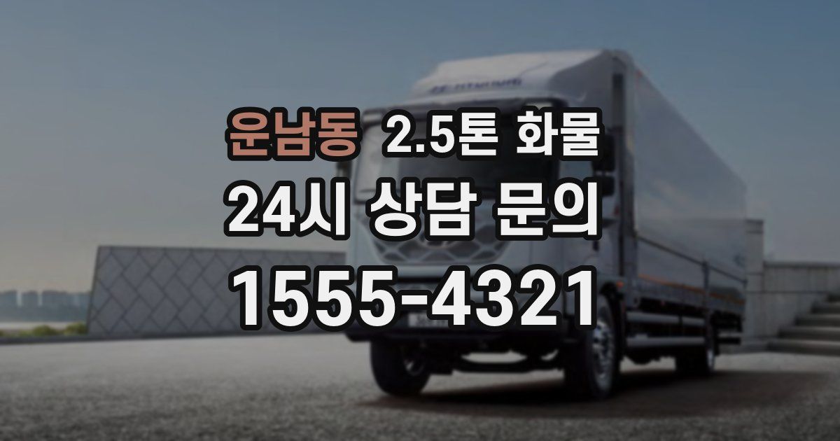 운남동 2.5톤 화물