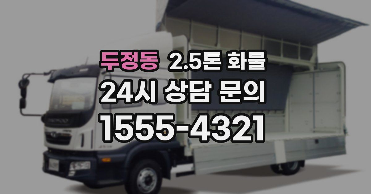 두정동 2.5톤 화물