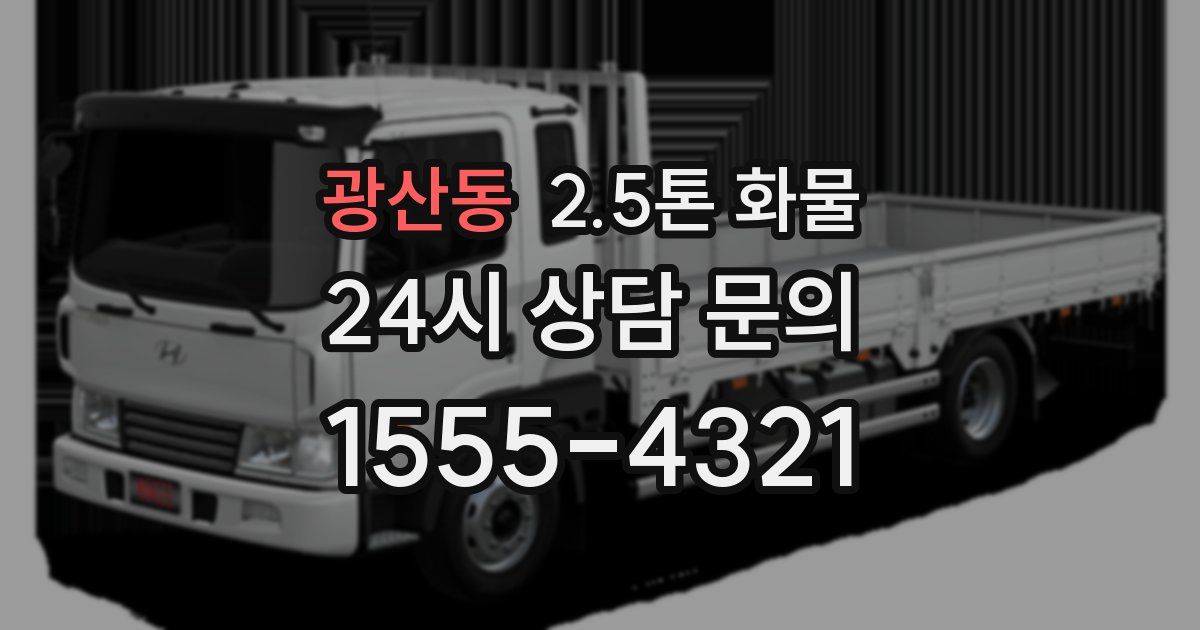 광산동 2.5톤 화물