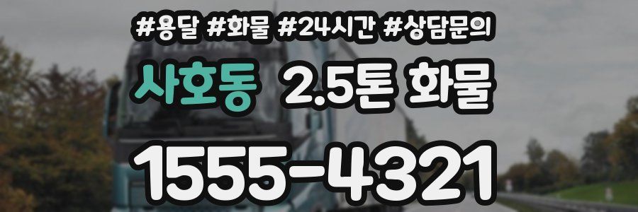 사호동 2.5톤 화물