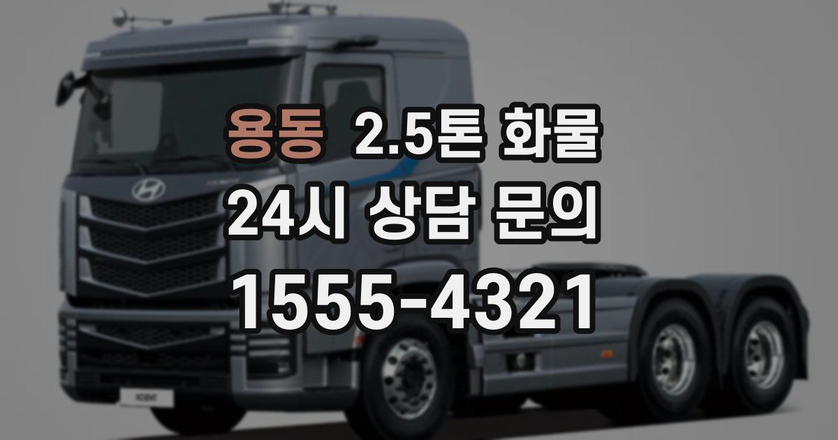 용동 2.5톤 화물
