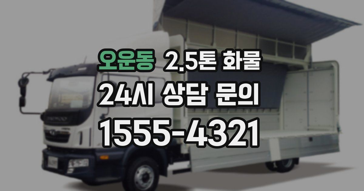 오운동 2.5톤 화물