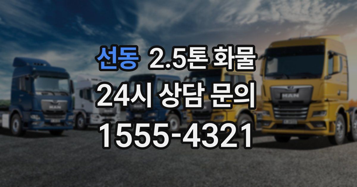 선동 2.5톤 화물