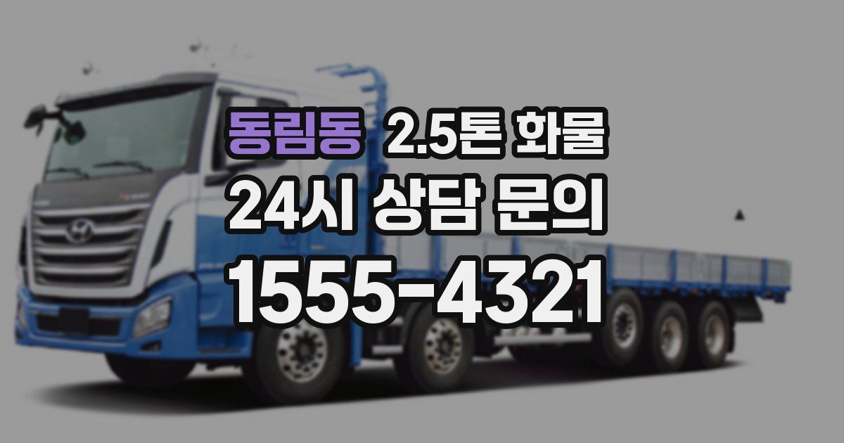 동림동 2.5톤 화물