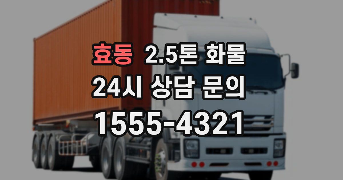 효동 2.5톤 화물