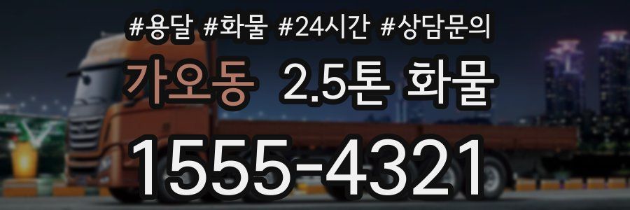가오동 2.5톤 화물