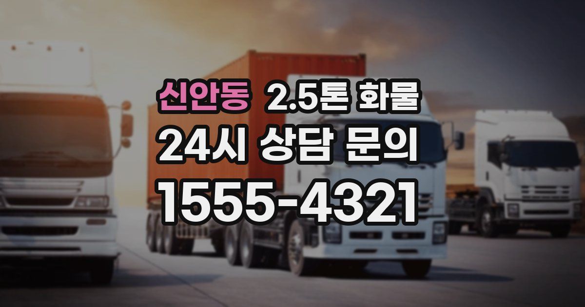 신안동 2.5톤 화물