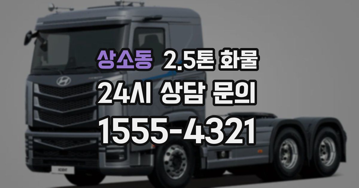 상소동 2.5톤 화물
