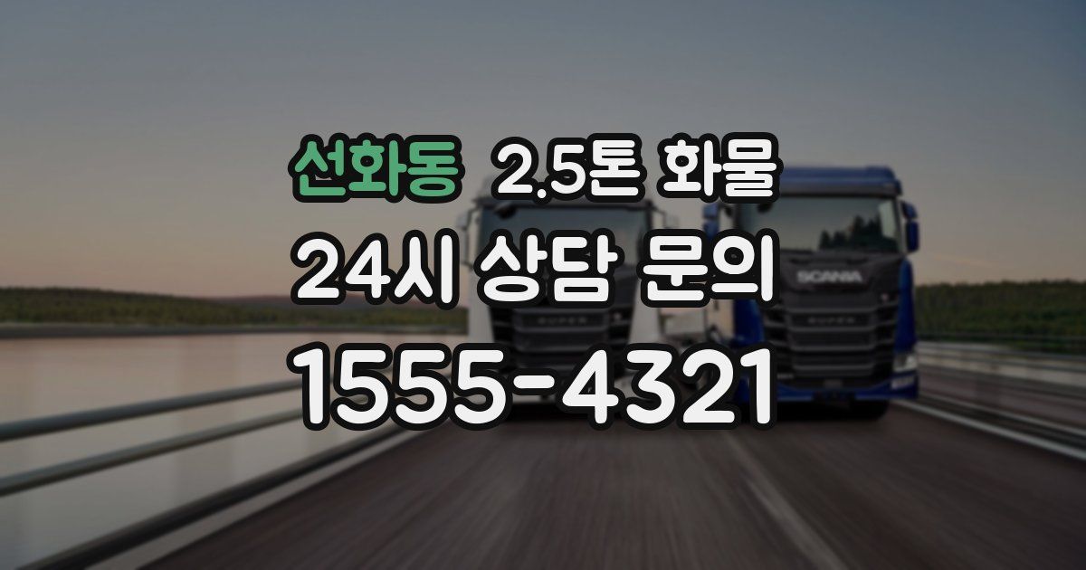 선화동 2.5톤 화물