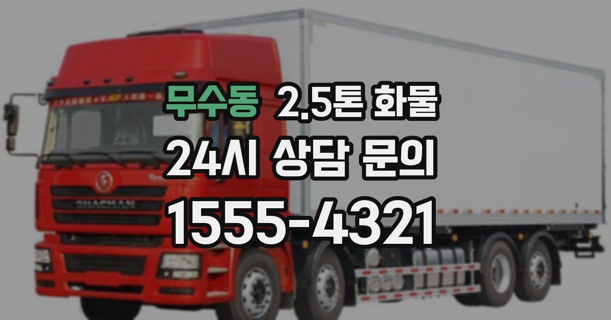 무수동 2.5톤 화물