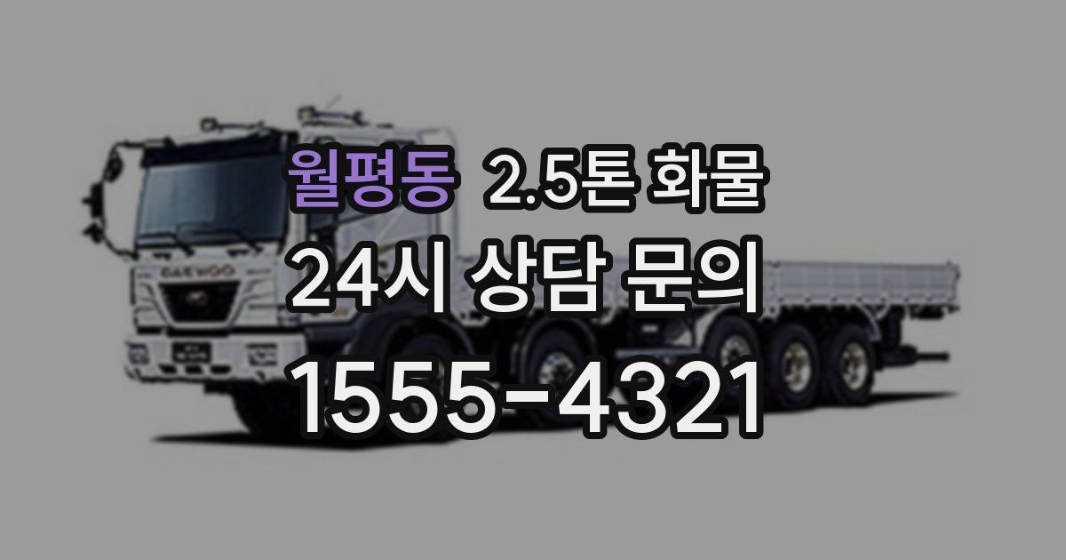 월평동 2.5톤 화물
