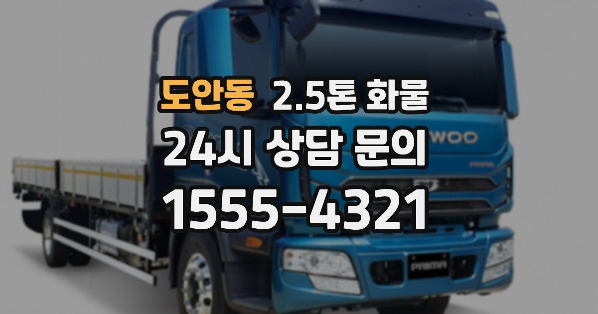 도안동 2.5톤 화물