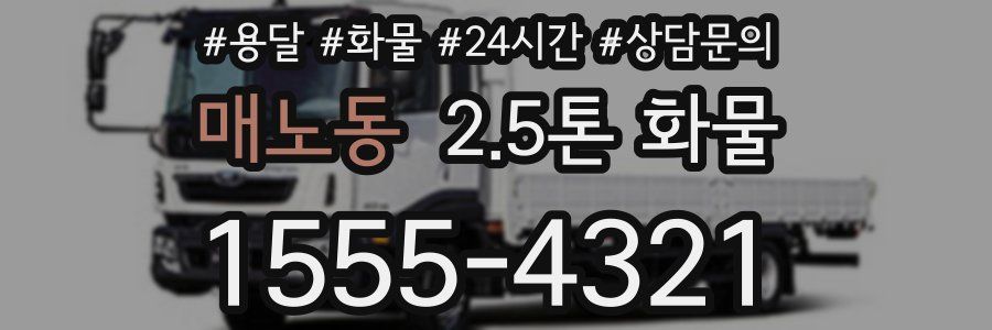 매노동 2.5톤 화물